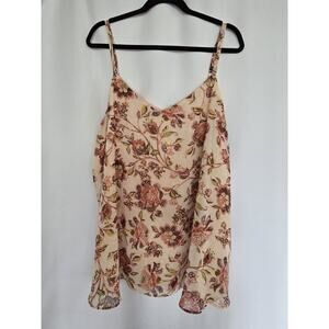 Torrid 3XL Sophie Storybook Swing Cami Floral Peach Tank Top Fairy Whimsy Boho